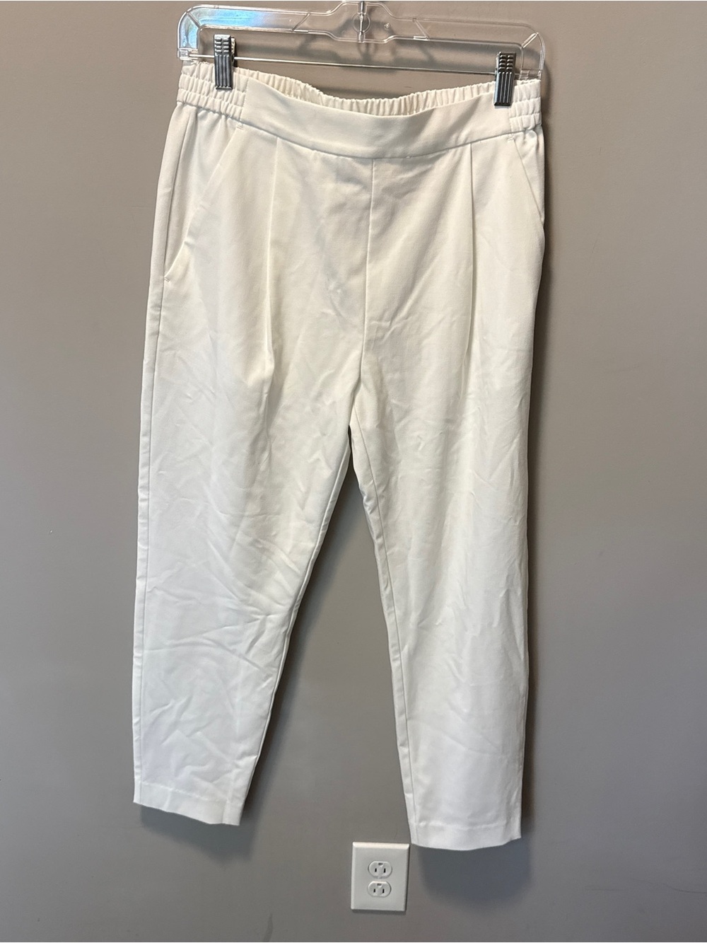 All Saints White Pull-On Slim Tapered Pants - 4